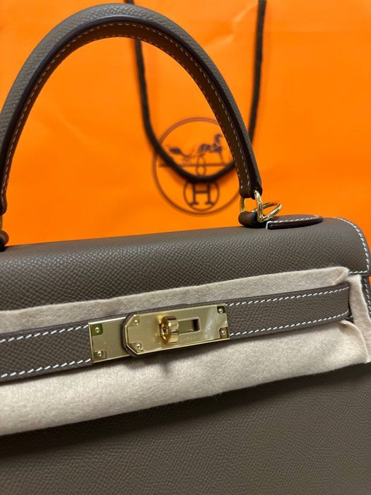 Сумка Hermes Kelly 28 шкіра Epsom повний комплект бутика сумка шкіряна премиум сегмент