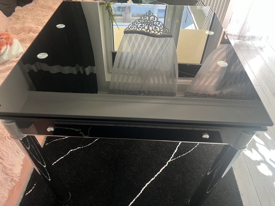 stół szklany 80x80