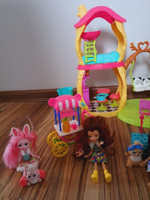 Domek pandy Enchantimals +6 lalek+7 zwierzątek