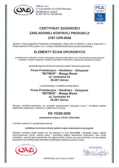 Bloki betonowe LEGO, blok betonowy, mur oporowy, zasieki w Jarosławiu