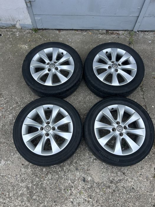 Komplet kół letnich 16" OPEL + Opony Continental 195/55 R16 – Stan BDB!