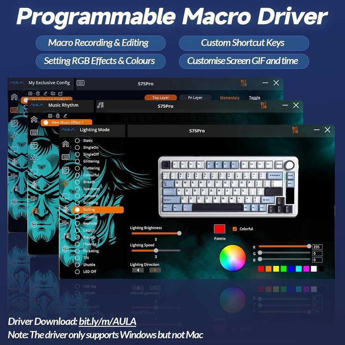Клавіатура Aula s75 pro | аула с75 про