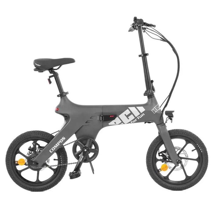 Rower elektryczny akumulatorowy na baterie - HECHT COMPOS MINI GREY