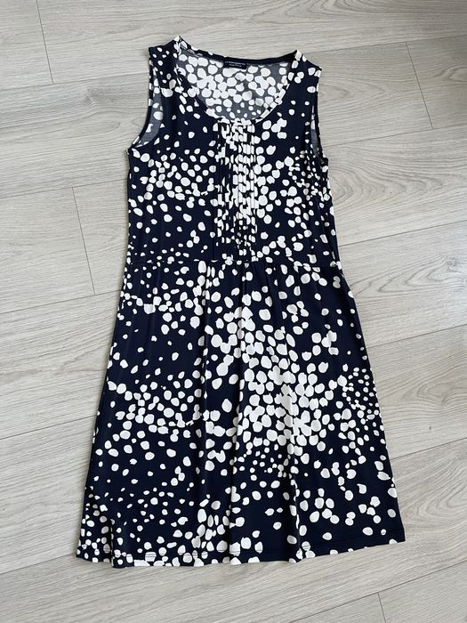 Granatowa sukienka w białe kropki rozmiar S