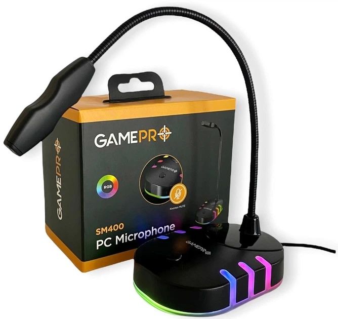 Мікрофон Gamepro SM400 для ПК з RGB підсвічуванням