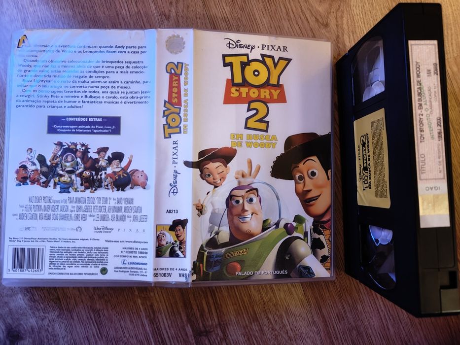 Cassette VHS Disney Toy Story U2 em busca de Woody