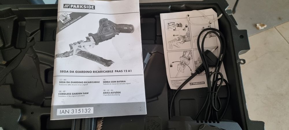 PARKSIDE PAAS 12 A1 – Serra de Jardim a Bateria – com Mala e Carregador