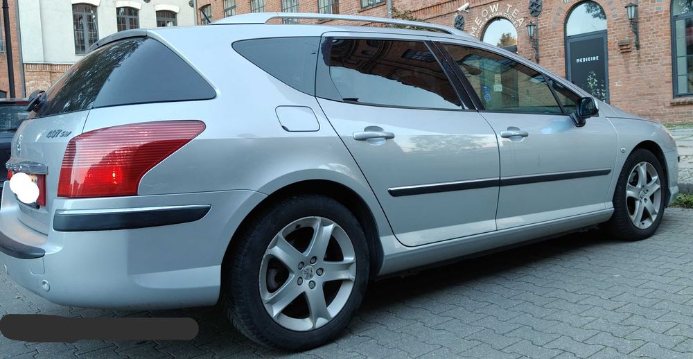 Peugeot 407SW, 2.2 HDI, 170KM, 2007r., Biturbo, skrzynia 6 biegowa, panoramiczny dach.