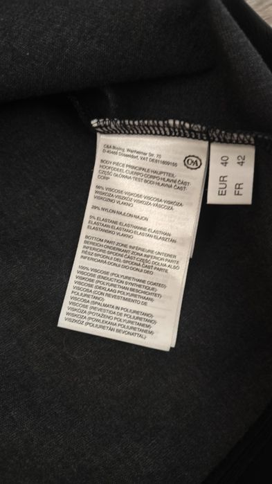 Nowa czarna sukienka damska z eko skórą L