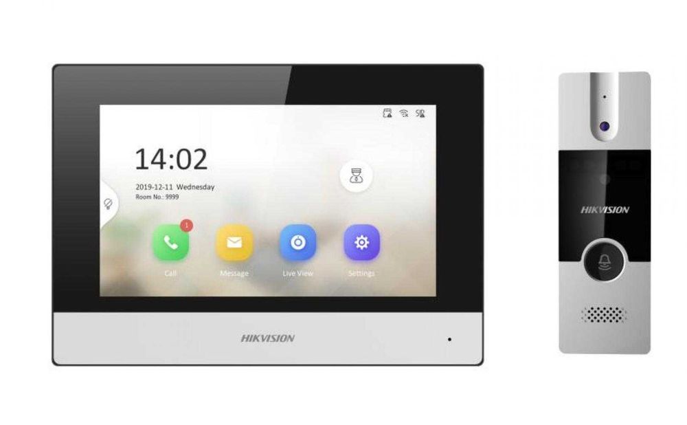 IP домофон Hikvision DS-KIS605-P 702 (KV6113-WPE1 KH6320-TE1) 3 6 L