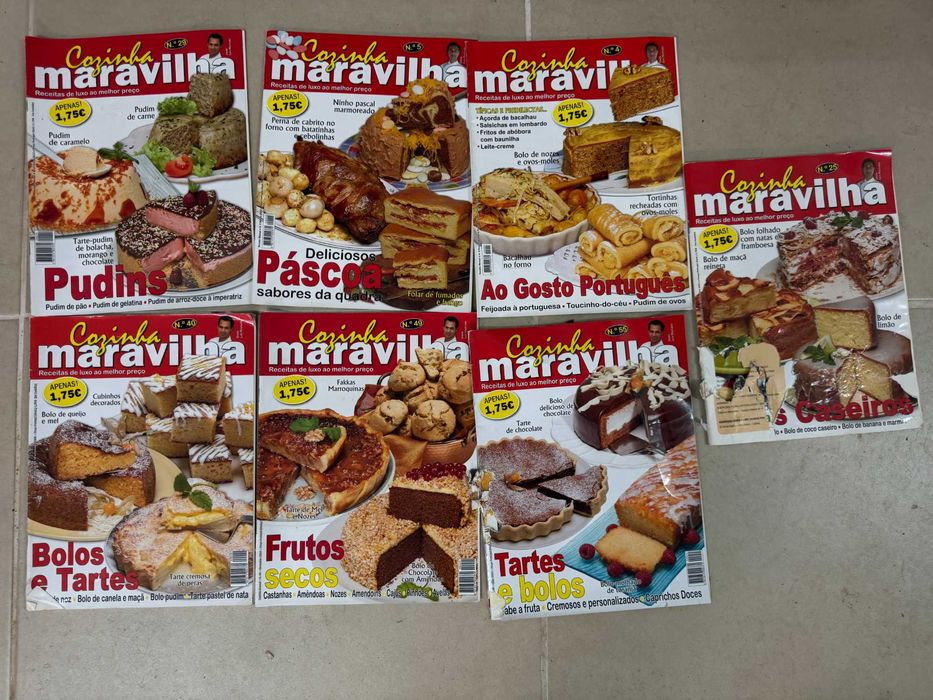 Revista Receitas de Cozinha Culinária Pastelaria - VER VÁRIAS