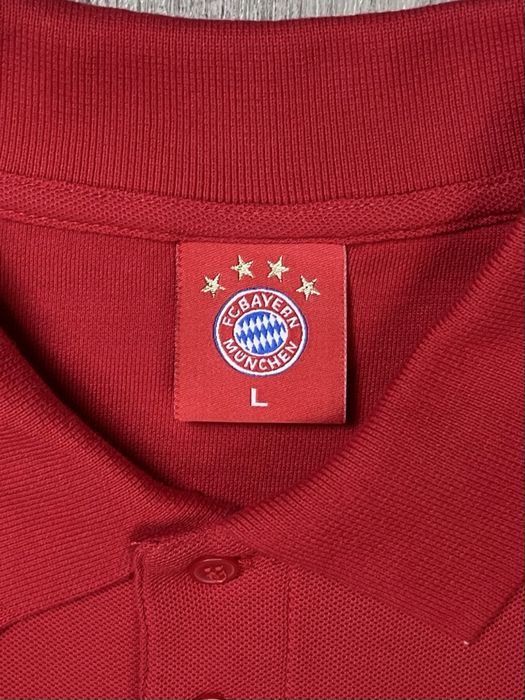 Bayern футболка поло L размер футбольная красная