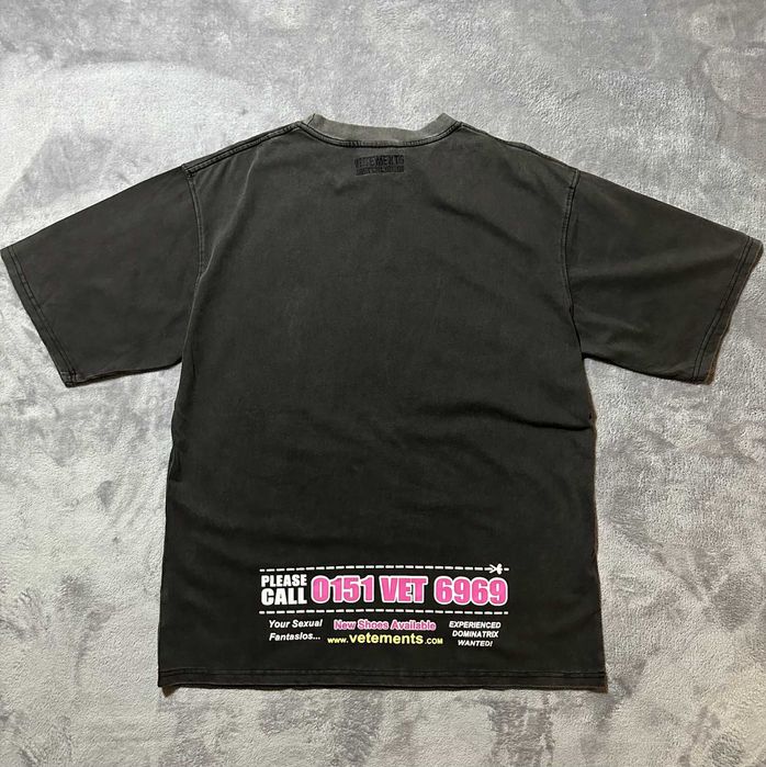 футболка Vetements Dominatrix Hotline S M L