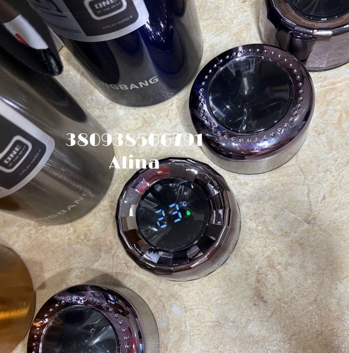 Термос 800мл стальной датчик индикатор температуры LED экран