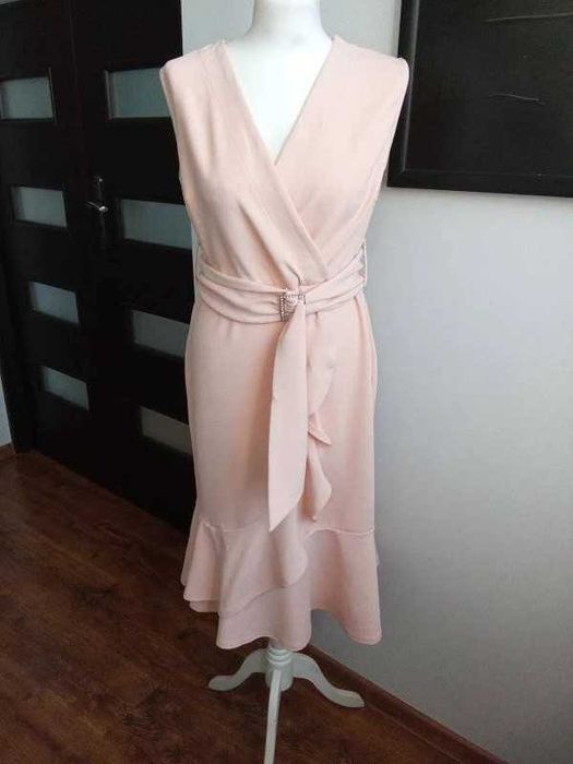 sukienka kopertowa z falbaną marki Bodyflirt roz. 36/38 nowa