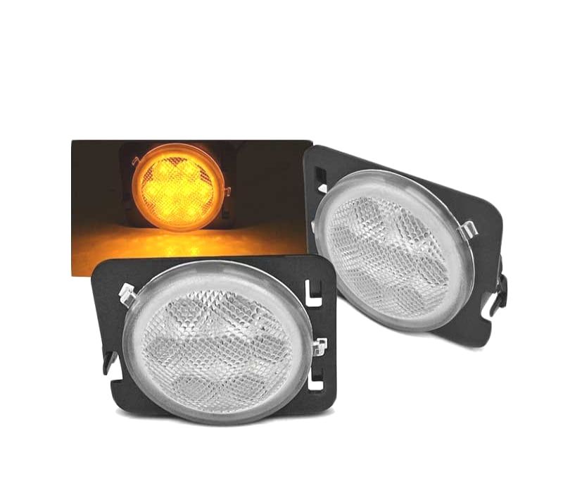 PISCAS LATERAIS LED PARA JEEP WRANGLER JK 07-18 CHROME CROMADOS