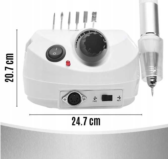 NOWA Frezarka 65W do paznokci z zestawem frezów Manicure Pedicure