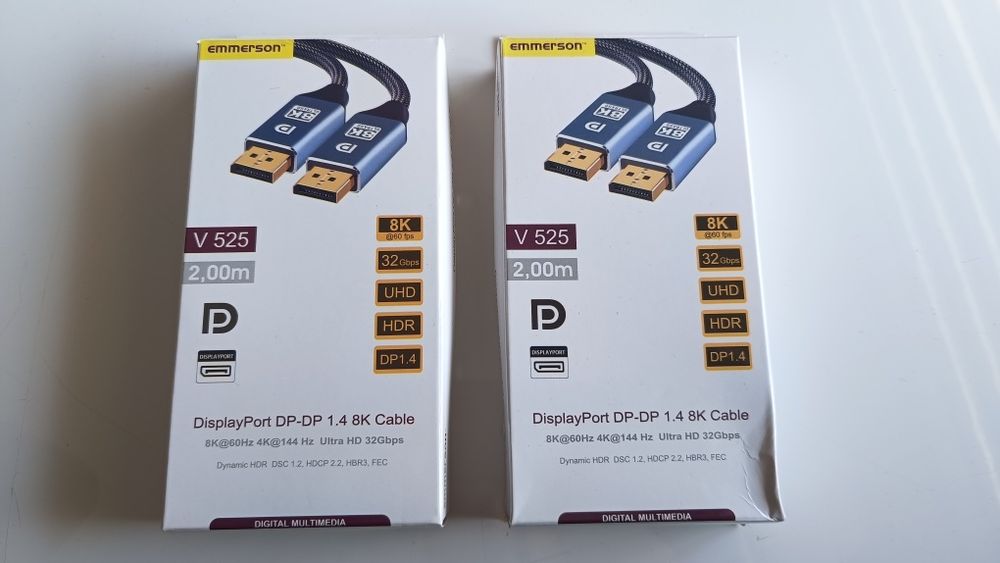 Kabel DisplayPort 1.4 8K 60Hz  2m.2szt.