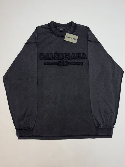 Лонгслів Balenciaga Turned Inside Out Washed black  M vetements