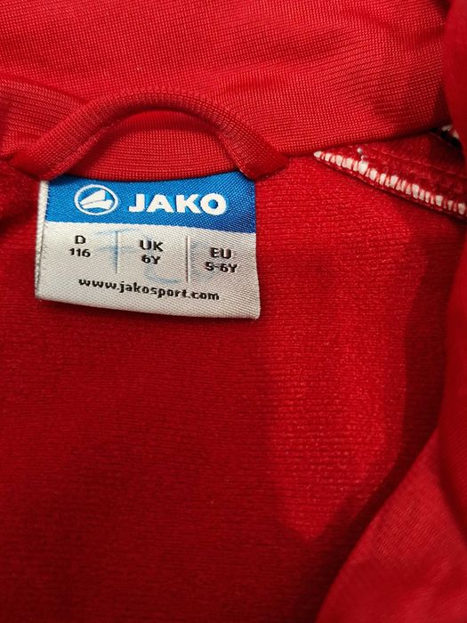 Czerwona sportowa bluza JAKO 5-6 lat