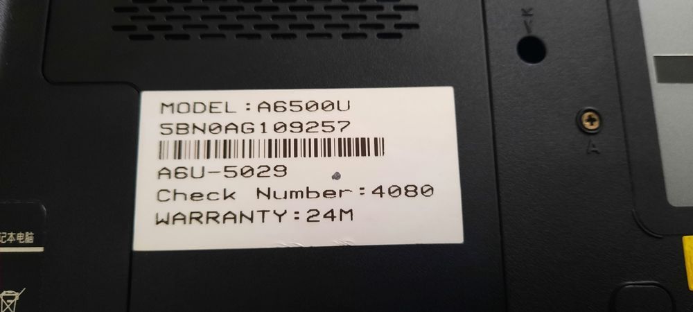 Laptop Asus A6500U