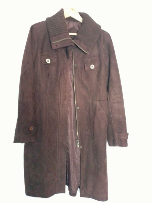 Casaco de pele castanho