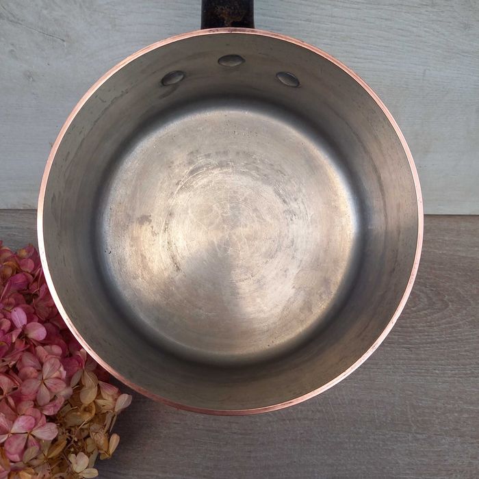 Profesjonalny miedziany garnek rondel poj 3 l grube dno 3mm sygnowany