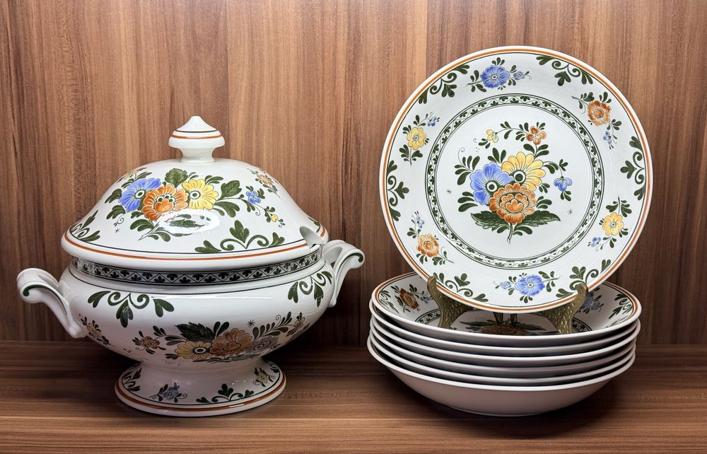 Фарфоровый террен бульоница Villeroy Boch серия Amsterdam  GDR Германи