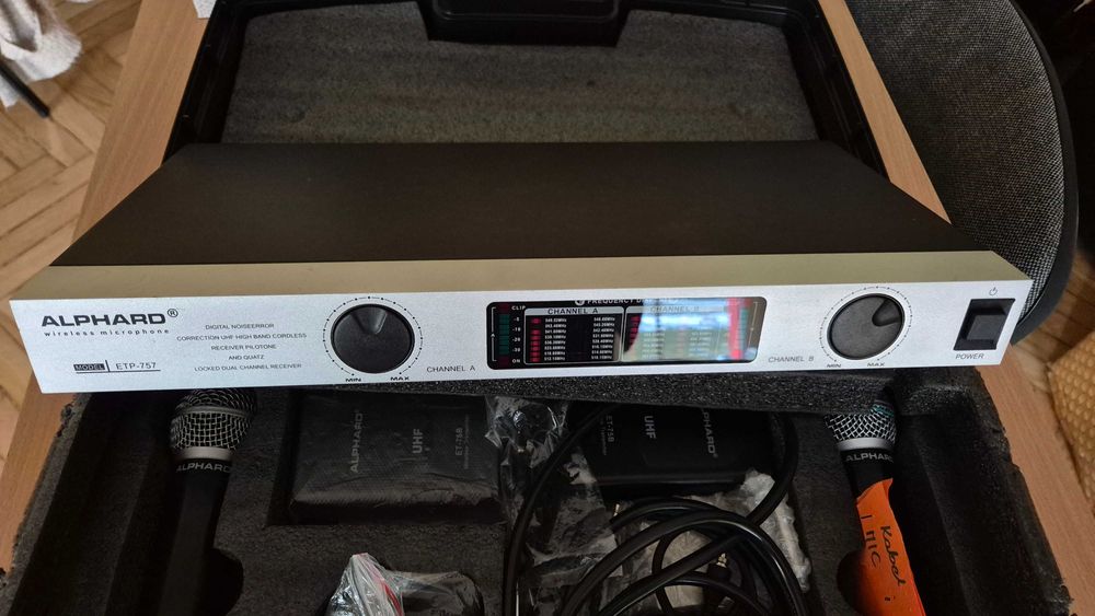 Zestaw mikrofonów Alphard w walizce ETP-757 bezprzewodowe