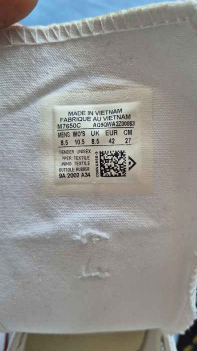 Converse białe za koste 42 rozmiar