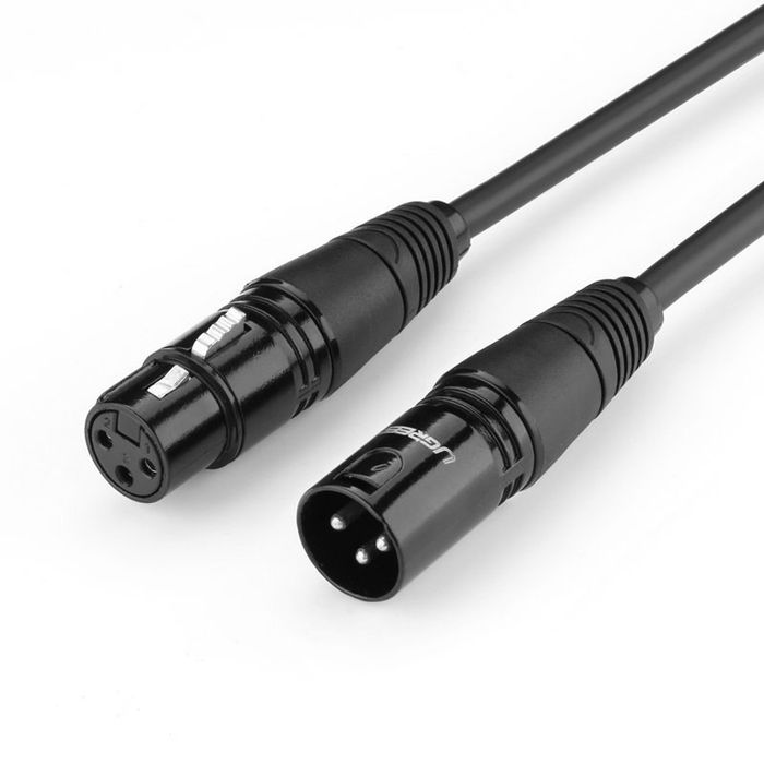 2xKabel AV130 66717 audio XLR (żeński) - XLR (męski) do mikrofonu / wzmacniacza 2m