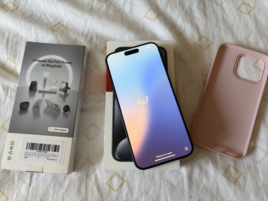 Apple iPhone 15 Pro Max 256gb Blue Titanium + extras