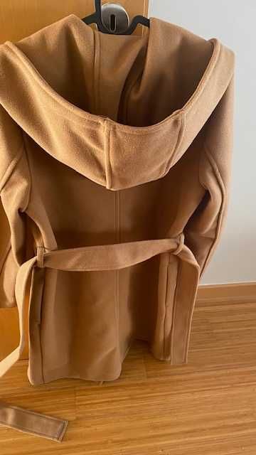 Casaco Camel capuz novo