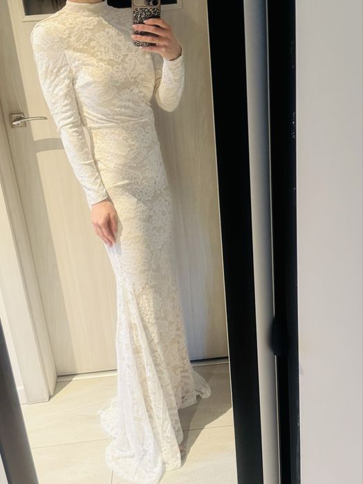 Suknia slubna syrenka boho koronka nowa