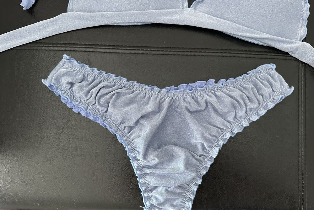 Biquíni Calzedonia Azul brilhante com efeito de seda