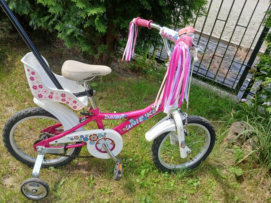 Rower  Unibike Daisy 16, dziewczynka, różowy