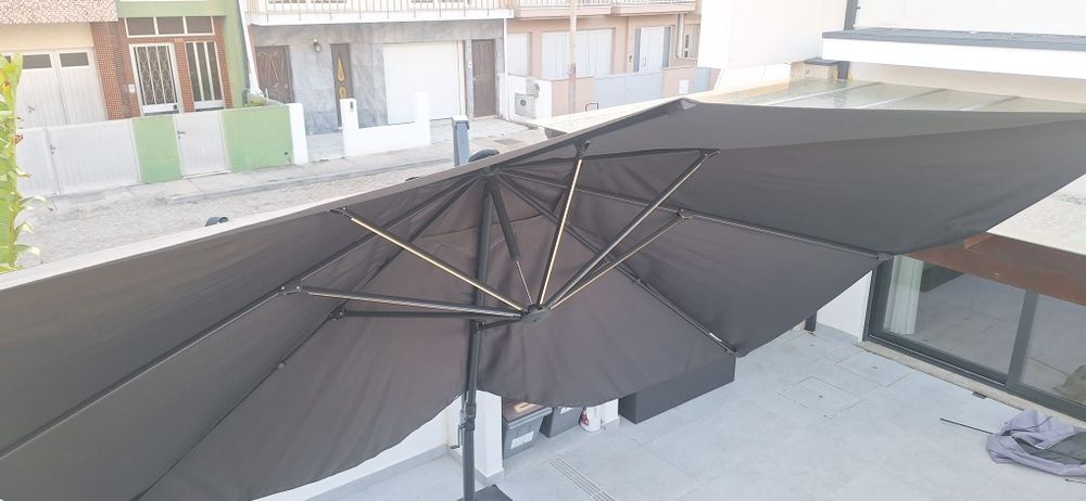 guarda sol 280x390 inox com luz