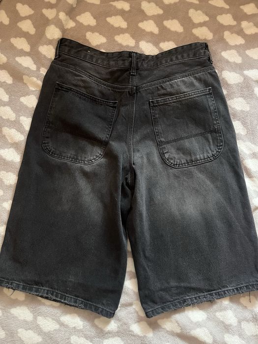 bershka baggy shorts black sk8 y2k