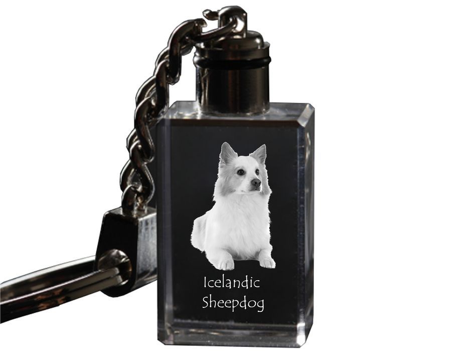 Islandzki szpic pasterski brelok kryształowy z psem Art-Dog
