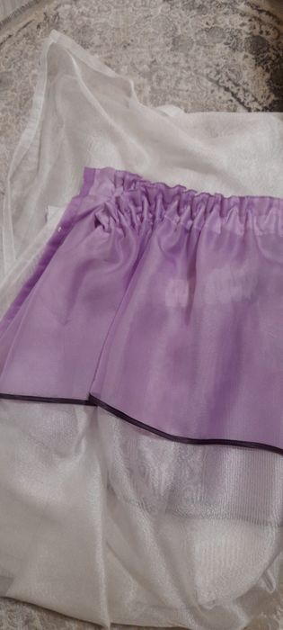 Тюль в кухню  белый