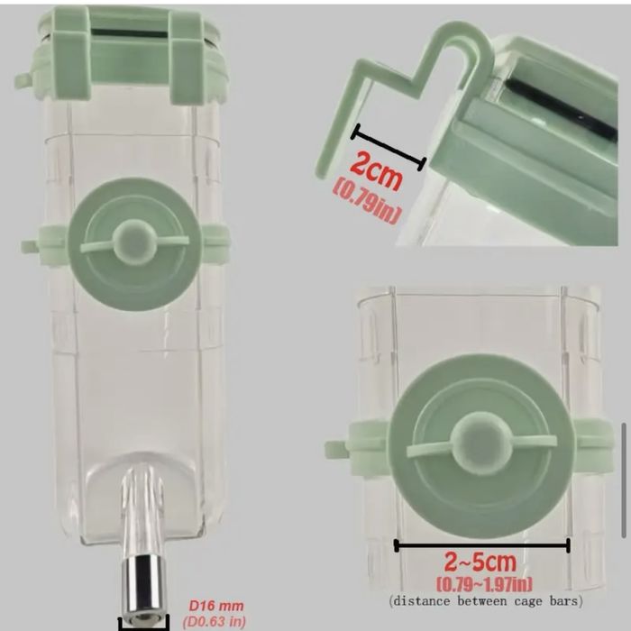 Автоматична поїлка-диспенсер для гризунів та котів 500 мл