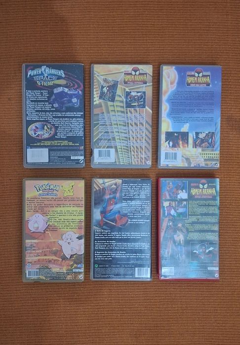 Conjunto de 6 Cassetes VHS Banda Desenhada