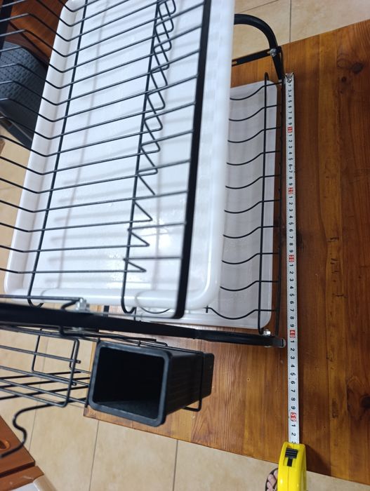 Suszarka do naczyń Stojąca Dwupoziomowa Czarna