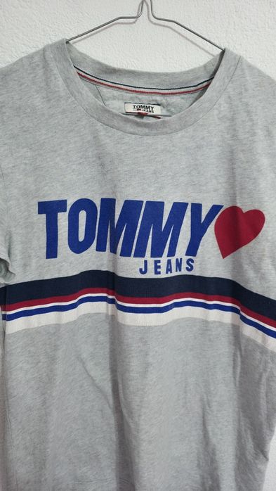 Szara koszulka tommy hilfiger tommy jeans tshirt damski