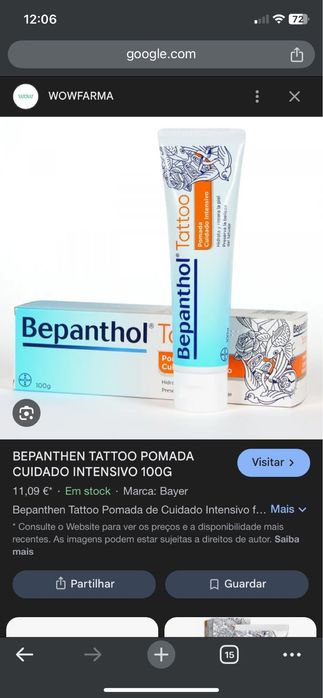 Bepanthene tattoo