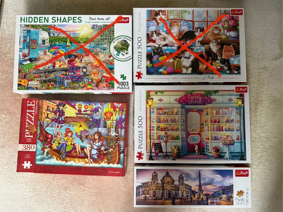 Продам пазлы б/у