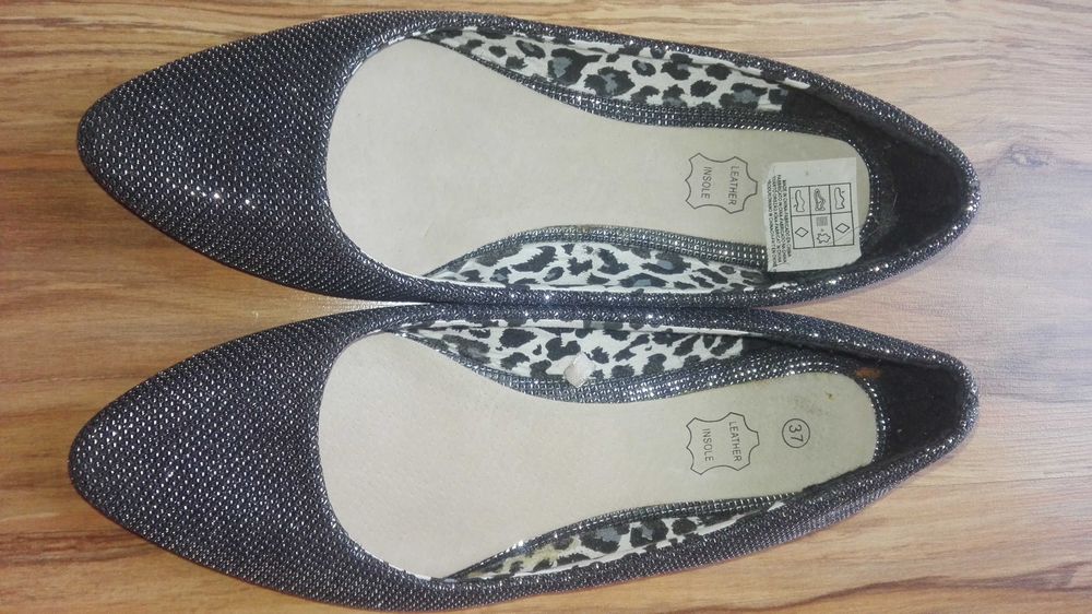 Baleriny  brokatowe r.36,37