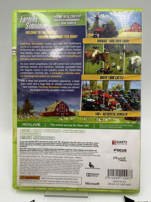 Farming Simulator Xbox 360 Gwarancja