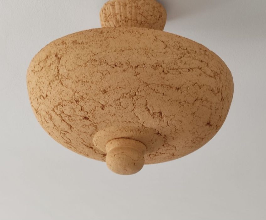 Candeeiros de teto e parede em metal preto e cerâmica