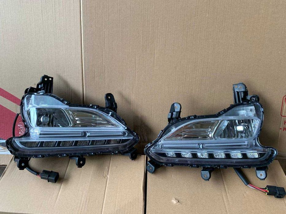 Противотуманки LED Hyundai Santa Fe 2017 2018 противотуманка санта фе